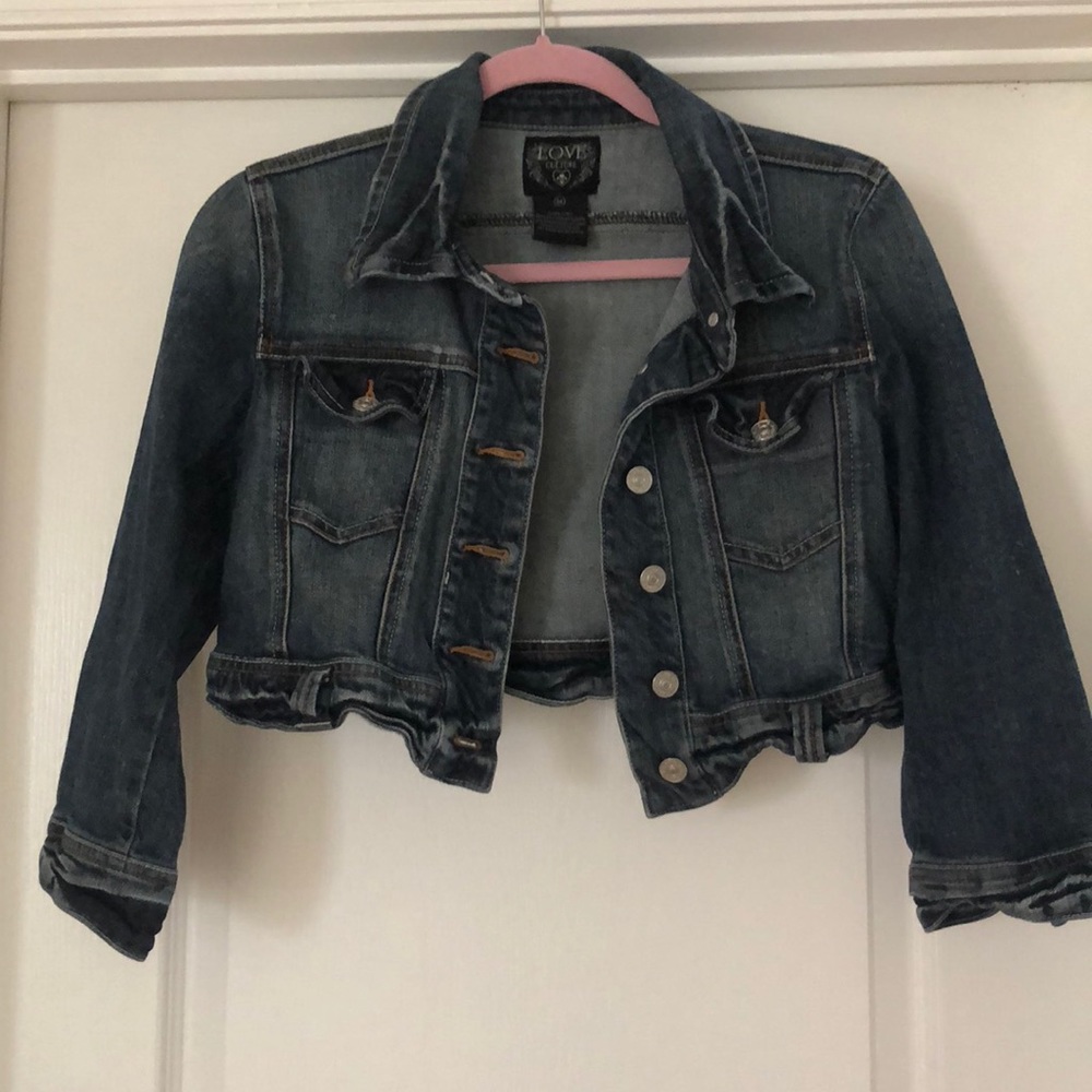 Cropped jean jacket